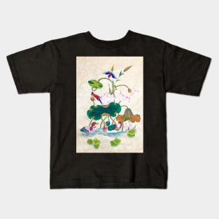 Minhwa: Lotus and Mallards (Korean traditional/folk art) Kids T-Shirt